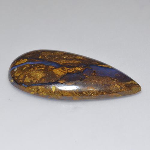 Boulder Opal Gemstone in 34.7 x 18.4 mm Size for Sale, Boulder Opal Stone in Multicolor Color