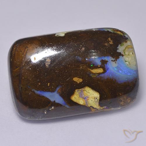 14.29ct Natural Multicolor Boulder Opal, Cushion, Opaque