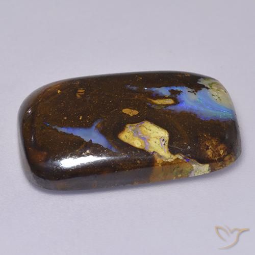 Boulder Opal Gemstone in 21.6 x 14.2 mm Size for Sale, Boulder Opal Stone in Multicolor Color