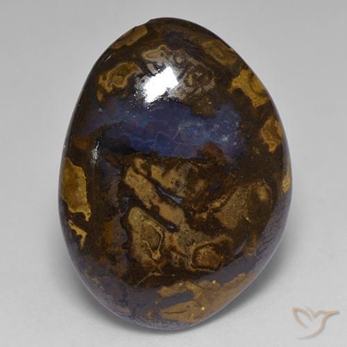 21.82 ct Multicolor Boulder Opal Stone, Natural Boulder Opal in Fancy Cabochon Shape for Sale