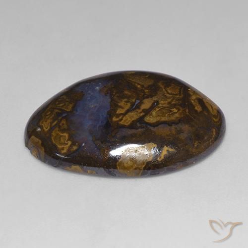 Boulder Opal Gemstone in 27 x 20 mm (calibrated) Size for Sale, Boulder Opal Stone in Multicolor Color
