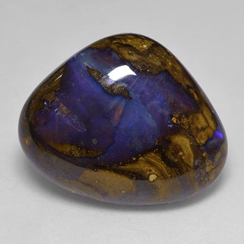 Multicolor Ópalo Boulder Gema - 13ct Cabujón Pera (ID: 522175)