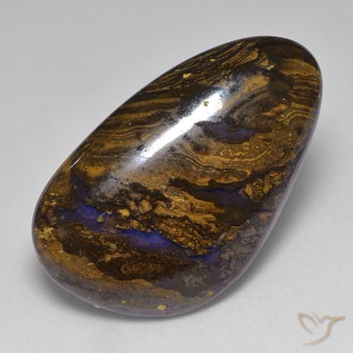 20.13 ct Multicolor Boulder Opal Stone, Natural Boulder Opal in Fancy Cabochon Shape for Sale