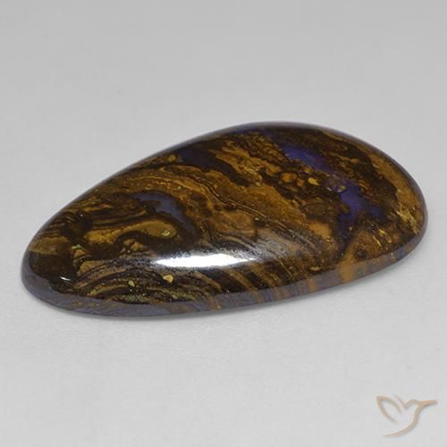 Boulder Opal Gemstone in 28.4 x 17.1 mm Size for Sale, Boulder Opal Stone in Multicolor Color