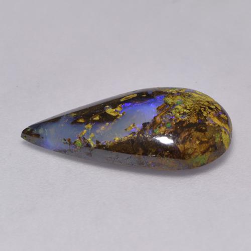 Boulder Opal Gemstone in 15.7 x 9 mm Size for Sale, Boulder Opal Stone in Multicolor Color