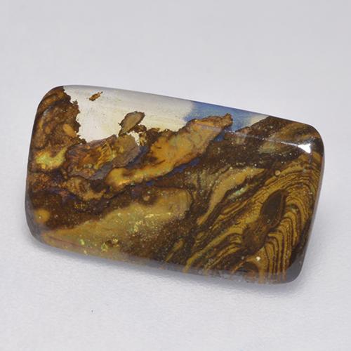 2.58 ct Multicolor Boulder Opal Stone, Natural Boulder Opal in Cushion Cabochon Shape for Sale