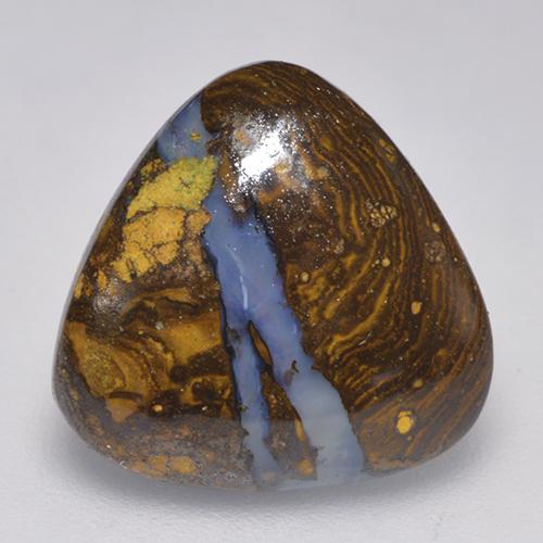 Multicolor Boulder Opal Gem - 8.2ct Trillion Cabochon (ID: 522635)