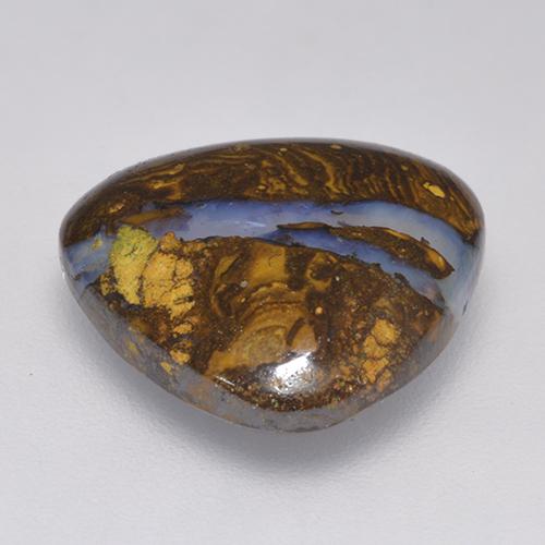 Boulder Opal Gemstone in 14 x 14 mm (calibrated) Size for Sale, Boulder Opal Stone in Multicolor Color