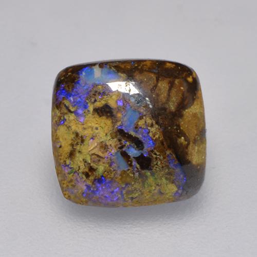 1.31 ct Multicolor Boulder Opal Gemstone, Boulder Opal Gem in Cushion Cabochon Shape for Sale.