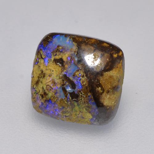 1.31 ct Multicolor Boulder Opal Stone, Natural Boulder Opal in Cushion Cabochon Shape for Sale