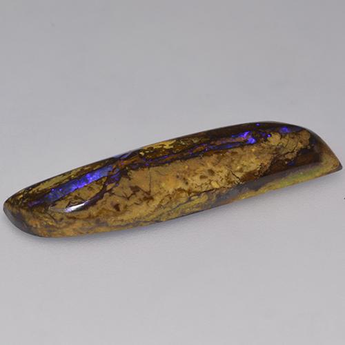 Boulder Opal Gemstone in 31.2 x 7.6 mm Size for Sale, Boulder Opal Stone in Multicolor Color