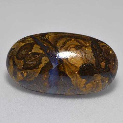 11.31 ct Multicolor Boulder Opal Stone, Natural Boulder Opal in Oval Cabochon Shape for Sale