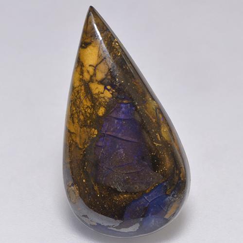 Multicolore Opale Boulder gemme - 8.8ct Poire cabochon (ID: 522978)