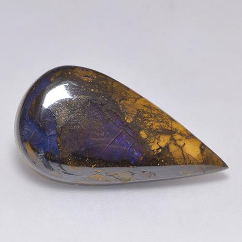 8.80 ct Multicolor Boulder Opal Stone, Natural Boulder Opal in Pear Cabochon Shape for Sale