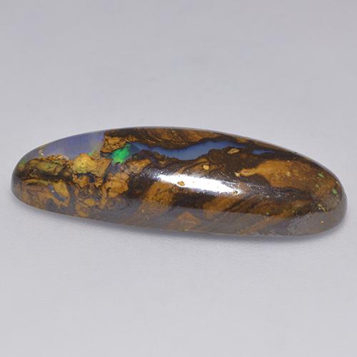 Boulder Opal Gemstone in 26.9 x 10.8 mm Size for Sale, Boulder Opal Stone in Multicolor Color