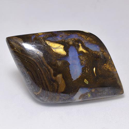 19.22 ct Multicolor Boulder Opal Stone, Natural Boulder Opal in Fancy Cabochon Shape for Sale
