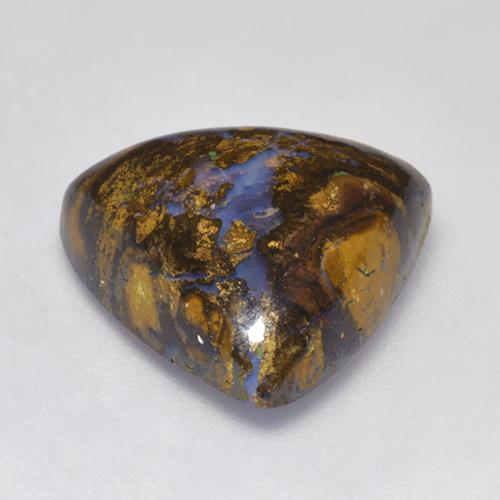 Boulder Opal Gemstone in 14 x 14 mm (calibrated) Size for Sale, Boulder Opal Stone in Multicolor Color