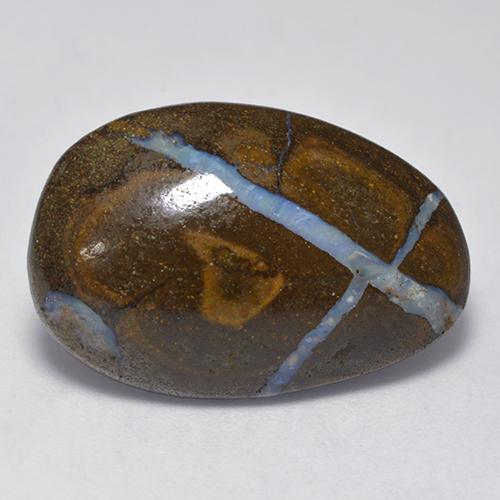 Mehrfarbig Boulder-Opal Edelstein - 16.4ct Ausgefallener Cabochon (ID: 523143)