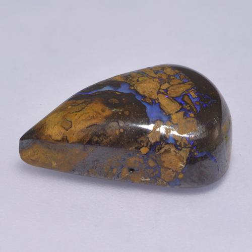 Boulder Opal Gemstone in 16 x 12 mm (calibrated) Size for Sale, Boulder Opal Stone in Multicolor Color