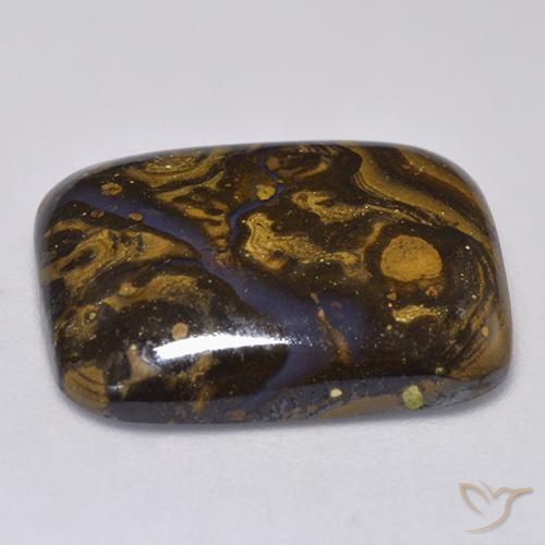 Boulder Opal Gemstone in 20 x 15 mm (calibrated) Size for Sale, Boulder Opal Stone in Multicolor Color