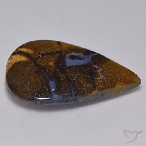 Boulder Opal Gemstone in 23.3 x 16.3 mm Size for Sale, Boulder Opal Stone in Multicolor Color