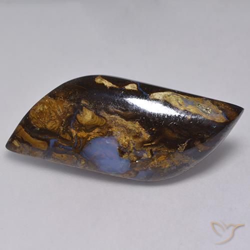 16.01 ct Multicolor Boulder Opal Stone, Natural Boulder Opal in Fancy Cabochon Shape for Sale