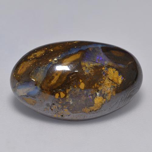 15.72 ct Multicolor Boulder Opal Stone, Natural Boulder Opal in Fancy Cabochon Shape for Sale
