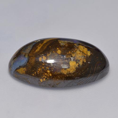 Boulder Opal Gemstone in 21.5 x 12.9 mm Size for Sale, Boulder Opal Stone in Multicolor Color