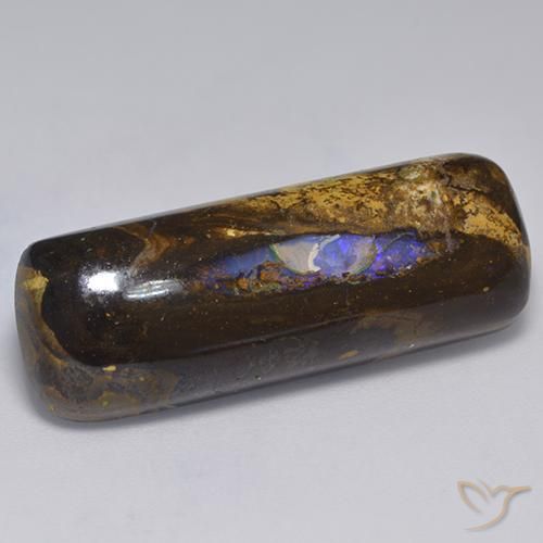 27,17 ct kissenschliff Boulder-Opal aus Australian, Größe: 33,3 x 11,9mm, Reinheit: Opaque, Garantiert echter Edelstein, 1 Stück Boulder-Opal in Mehrfarbig Farbe, Mohs-Härte von 5,5 - 6,5, Photo A
