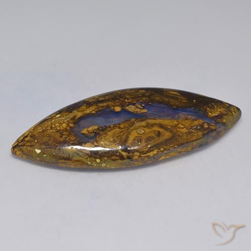 Boulder Opal Gemstone in 36.4 x 16.3 mm Size for Sale, Boulder Opal Stone in Multicolor Color