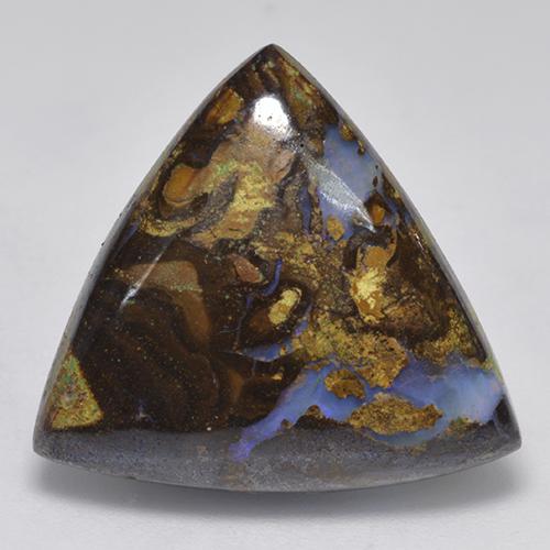 Multicolor Boulder Opal Gem - 17.7ct Trillion Cabochon (ID: 523714)