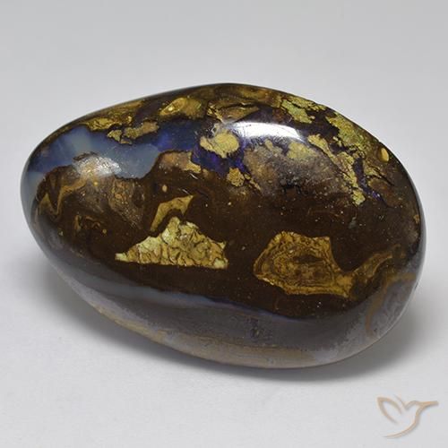 33.71 ct Multicolor Boulder Opal Stone, Natural Boulder Opal in Fancy Cabochon Shape for Sale