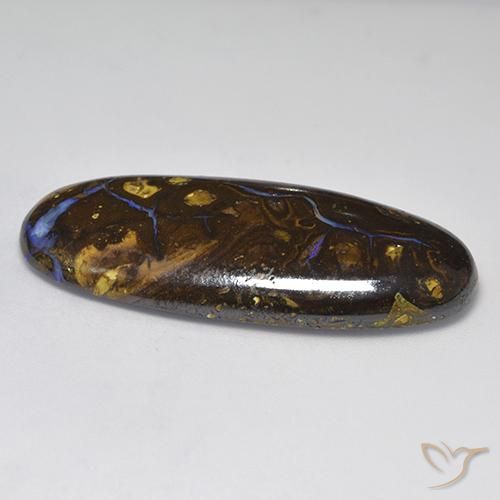 Boulder Opal Gemstone in 39.1 x 16.4 mm Size for Sale, Boulder Opal Stone in Multicolor Color