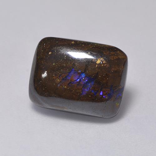 5.27 ct Multicolor Boulder Opal Stone, Natural Boulder Opal in Cushion Cabochon Shape for Sale