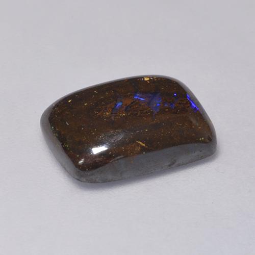 Boulder Opal Gemstone in 12.4 x 9.6 mm Size for Sale, Boulder Opal Stone in Multicolor Color