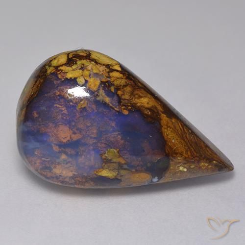 13.23ct Natural Multicolor Boulder Opal, Pear Shape, Opaque