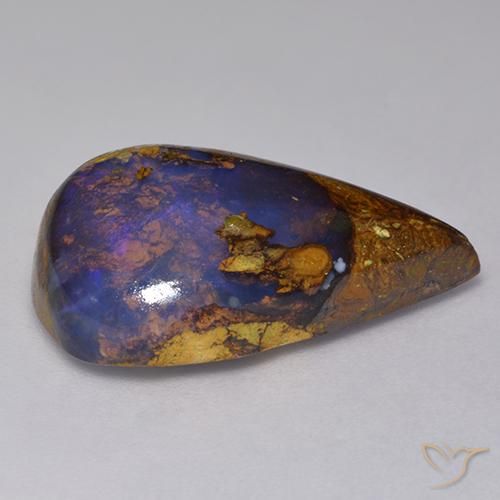 Boulder Opal Gemstone in 22.8 x 14 mm Size for Sale, Boulder Opal Stone in Multicolor Color