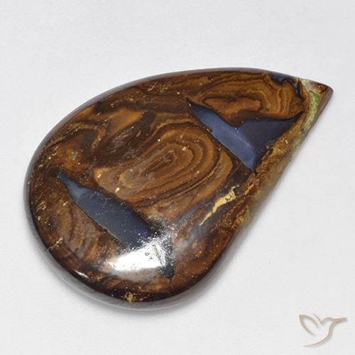 33.73 ct Multicolor Boulder Opal Stone, Natural Boulder Opal in Fancy Cabochon Shape for Sale