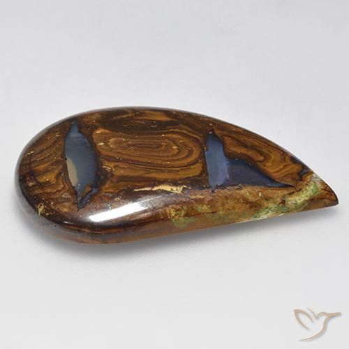Boulder Opal Gemstone in 35.2 x 23.5 mm Size for Sale, Boulder Opal Stone in Multicolor Color