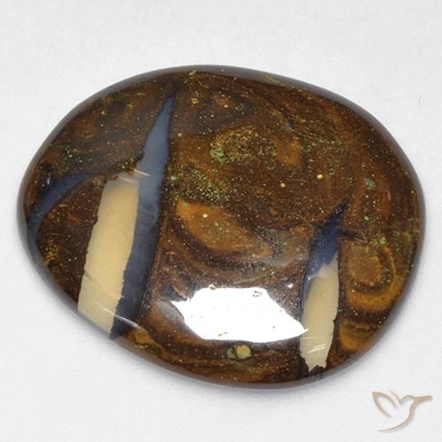 19.30 ct Multicolor Boulder Opal Stone, Natural Boulder Opal in Fancy Cabochon Shape for Sale