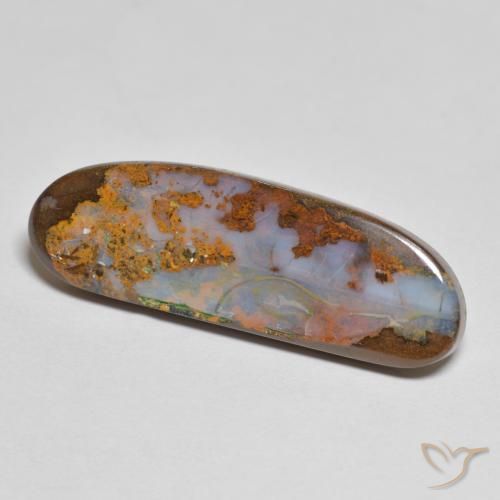 11.89 ct Multicolor Boulder Opal Stone, Natural Boulder Opal in Fancy Cabochon Shape for Sale