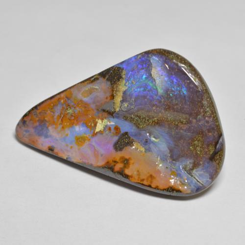 26.01 ct Multicolor Boulder Opal Stone, Natural Boulder Opal in Fancy Cabochon Shape for Sale
