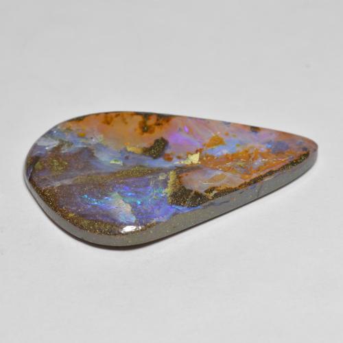 Boulder Opal Gemstone in 36.1 x 23.9 mm Size for Sale, Boulder Opal Stone in Multicolor Color