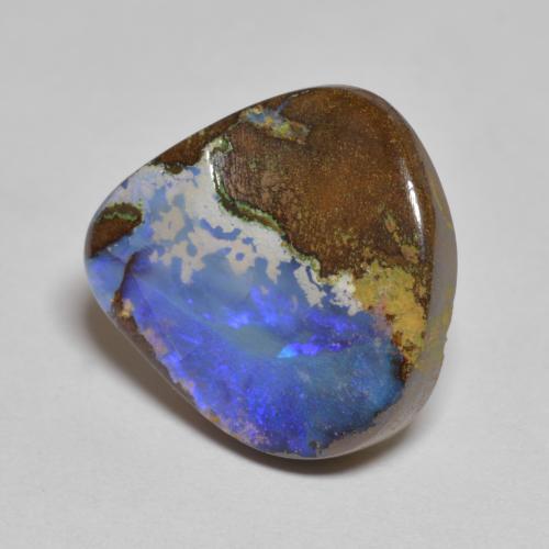 7.43 ct Multicolor Boulder Opal Stone, Natural Boulder Opal in Pear Cabochon Shape for Sale