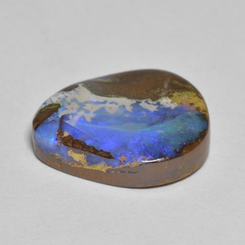Boulder Opal Gemstone in 15.3 x 14.6 mm Size for Sale, Boulder Opal Stone in Multicolor Color