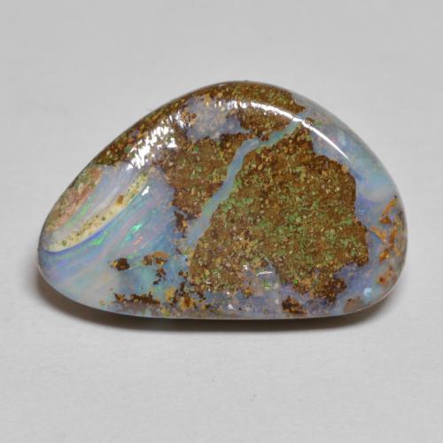 Mehrfarbig Boulder-Opal Edelstein - 6.9ct Ausgefallener Cabochon (ID: 575174)