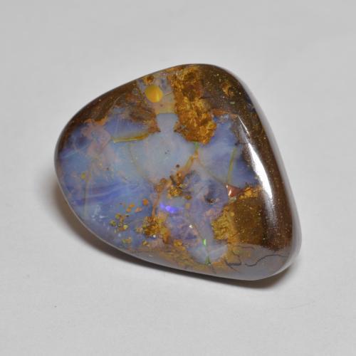 19.79 ct Multicolor Boulder Opal Stone, Natural Boulder Opal in Fancy Cabochon Shape for Sale
