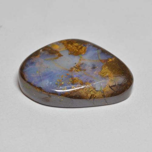 Boulder Opal Gemstone in 22.5 x 17.1 mm Size for Sale, Boulder Opal Stone in Multicolor Color