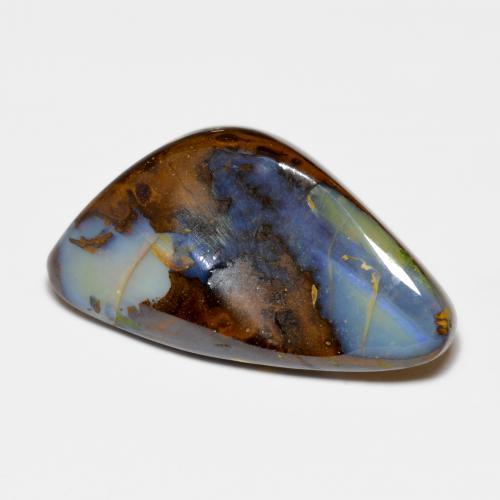 30.28 ct Multicolor Boulder Opal Stone, Natural Boulder Opal in Fancy Cabochon Shape for Sale
