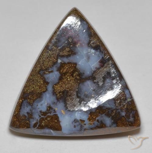 Ópalo Boulder Multicolor Trillón de 19.83 ct de Australia, dimensión 22,8 x 21,2mm, piedra preciosa natural No tratado, claridad Opaco, Ópalo Boulder Trillón Cabujón de 1 pieza, dureza de Mohs de 5.5 - 6.5 , Photo A